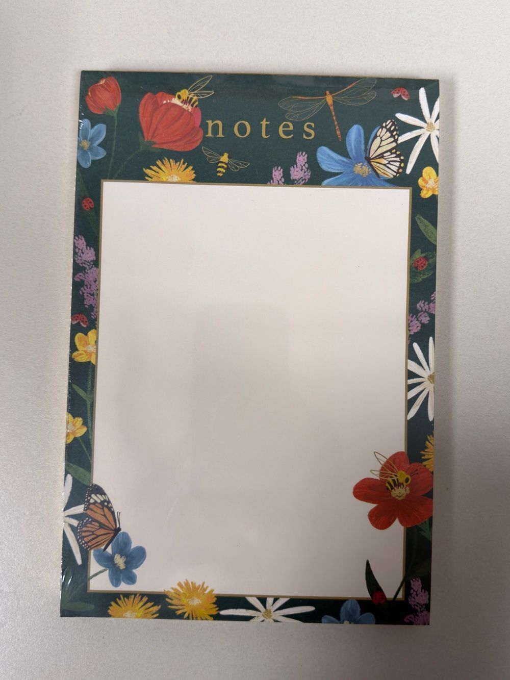 Lady JAYNE Brown Ivory Green Botanical Gold Tone Guilded Pages Lined Notepad